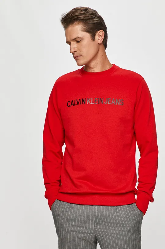 piros Calvin Klein Jeans - Pamut melegítőfelső Férfi