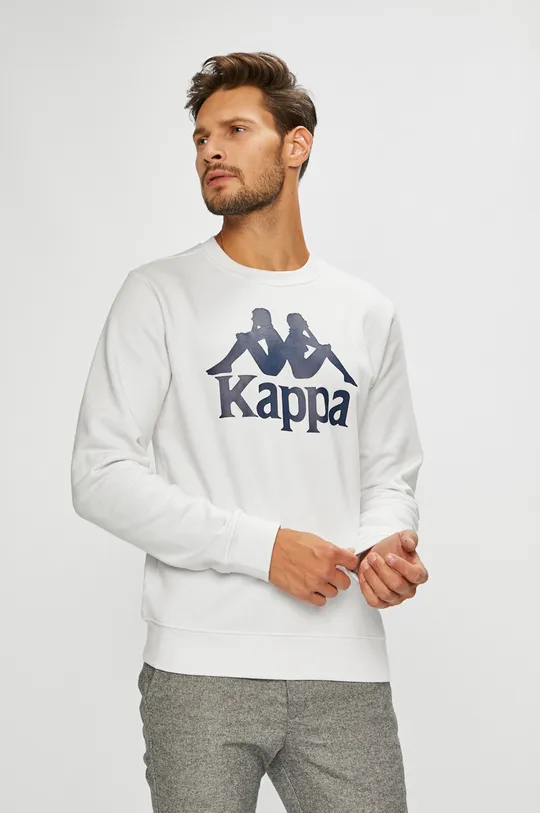 biały Kappa - Bluza Męski
