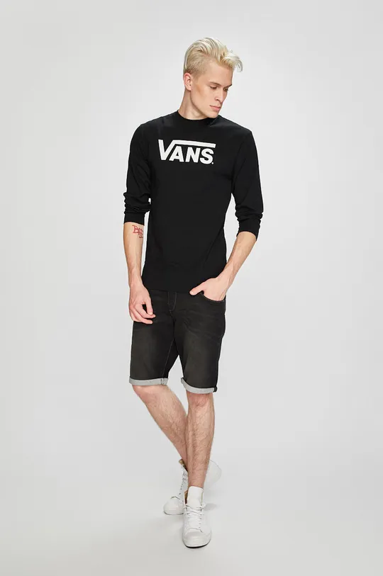 Vans - Pánske tričko s dlhým rukávom čierna