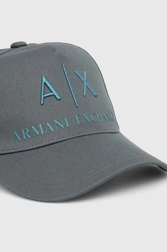 Бавовняна шапка Armani Exchange зелений