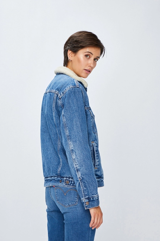 Levi's jacket  Basic material: 100% Cotton Liner: 73% Polyester, 16% Acrylic, 11% Viscose