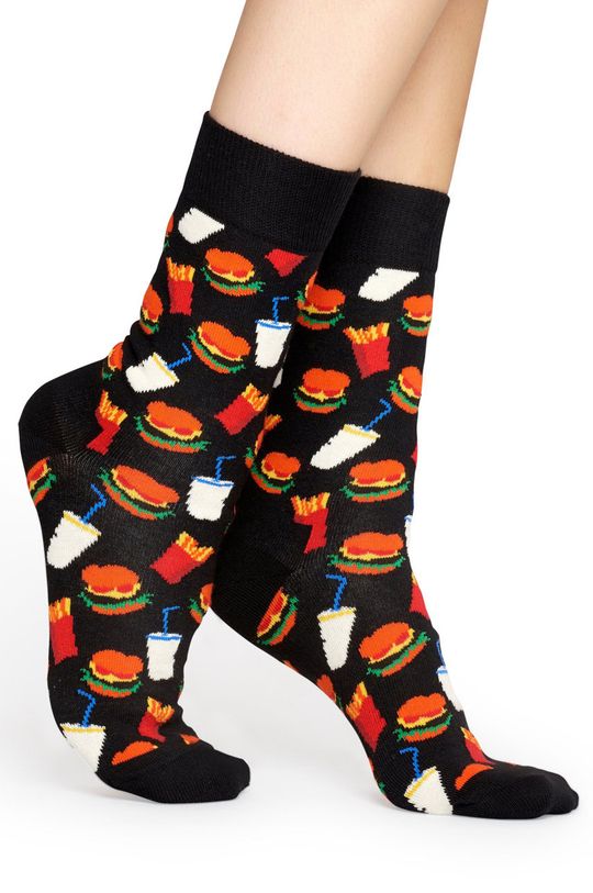 Happy Socks - Ponožky Hamburger 86% Bavlna, 2% Elastan, 12% Polyamid