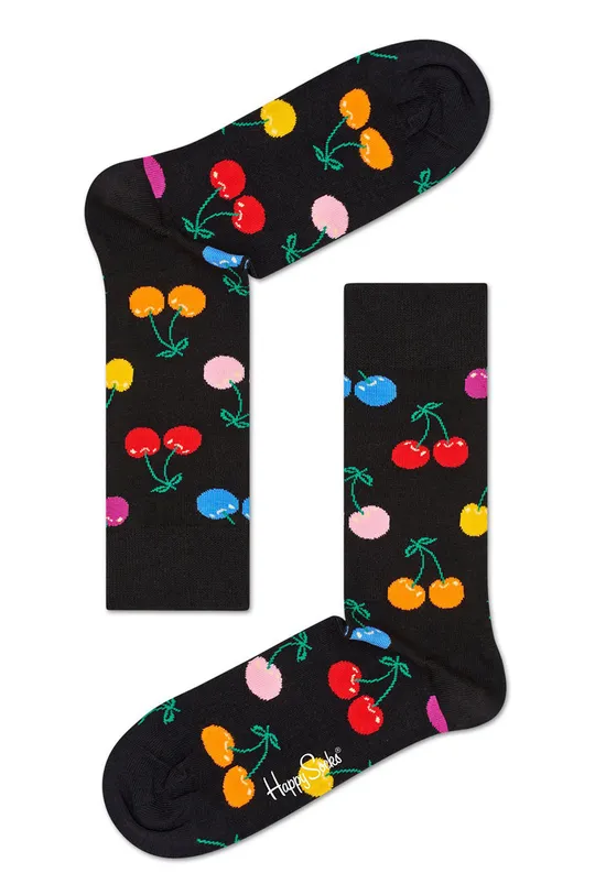 čierna Happy Socks - Ponožky Cherry Pánsky