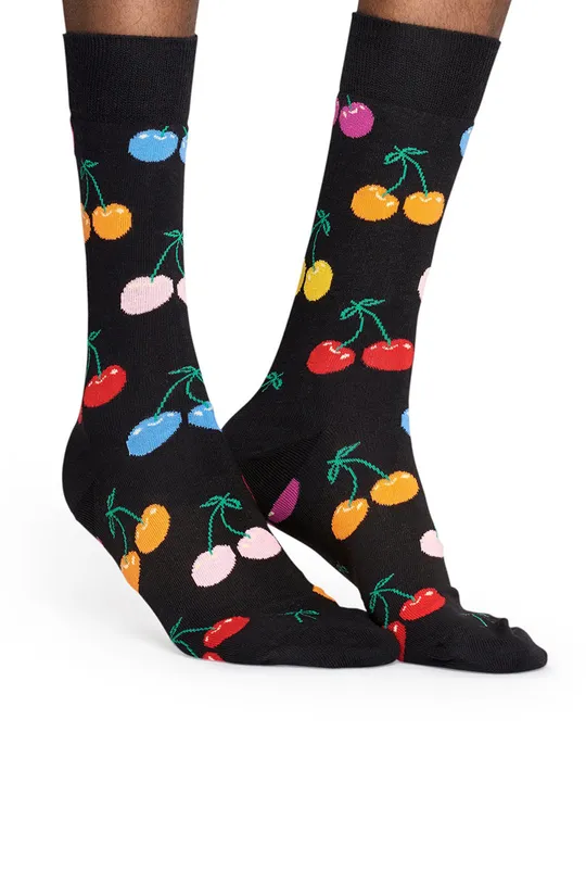 Happy Socks - Κάλτσες Cherry μαύρο
