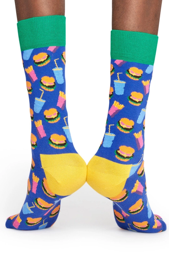 Happy Socks - Ponožky Hamburger <p>86% Bavlna, 2% Elastan, 12% Polyamid</p>