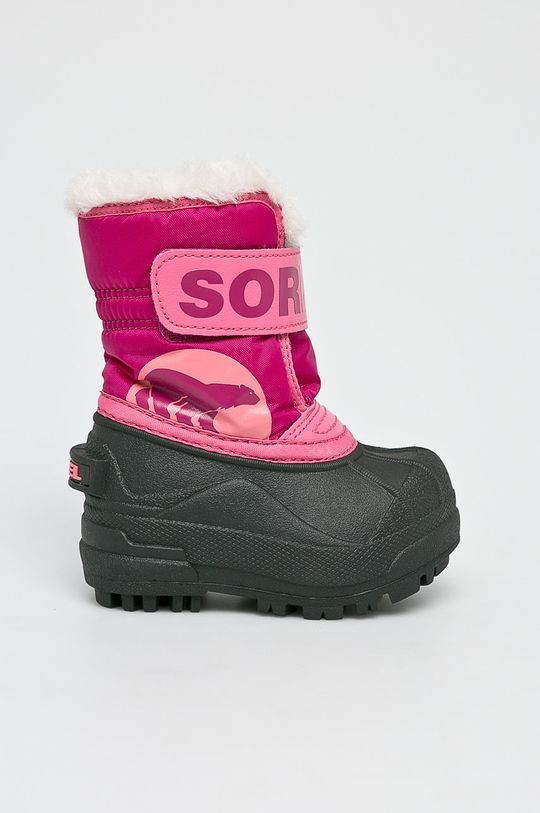 ružová Sorel - Detské topánky Toddler Snow Commander Chlapčenský