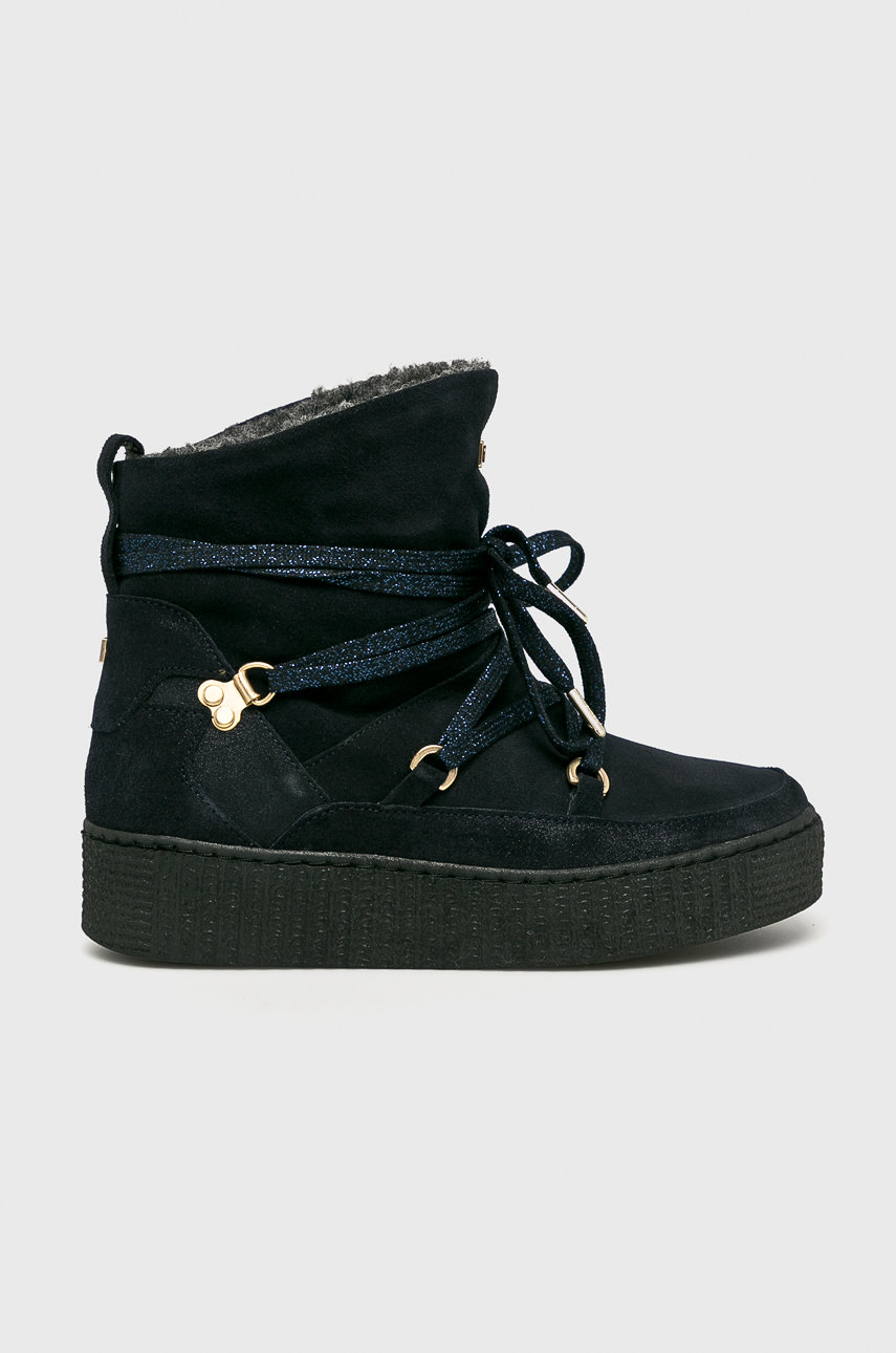 granatowy Tommy Hilfiger - Botki Damski
