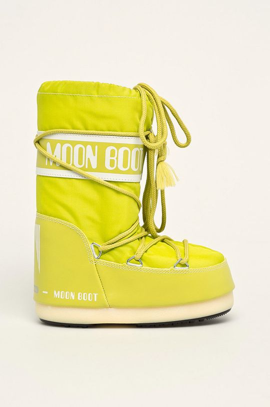 żółto - zielony Moon Boot - Śniegowce dziecięce Dziewczęcy