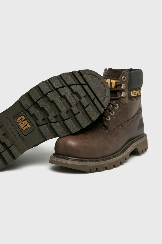 Caterpillar boots  Uppers: Natural leather Inside: Textile material Outsole: Synthetic material
