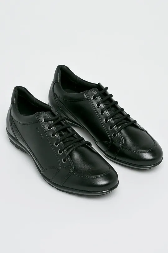 Geox - Kožené topánky čierna