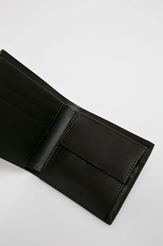 Lacoste - Шкіряний гаманець коричневий