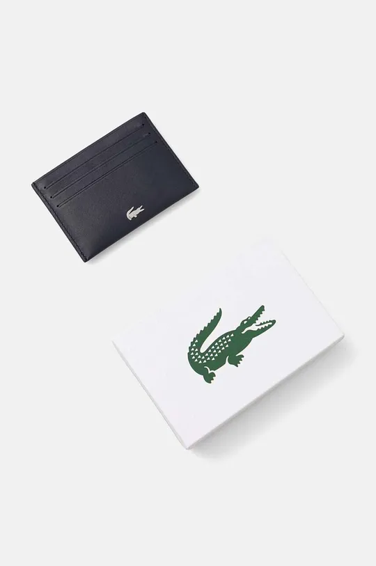 Аксессуары Lacoste кожаный кошелек NH1346FG тёмно-синий