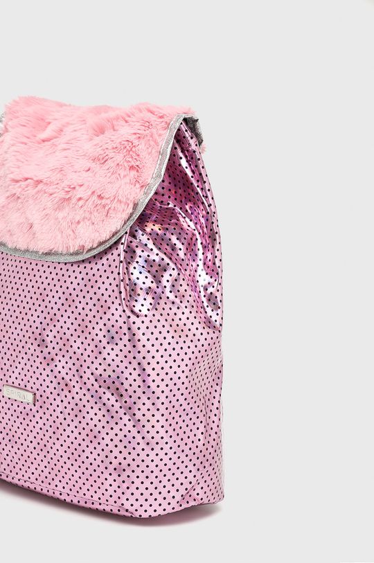 Spiral - Ruksak Pink Polka Faux Fur <p>100% Polyester</p>
