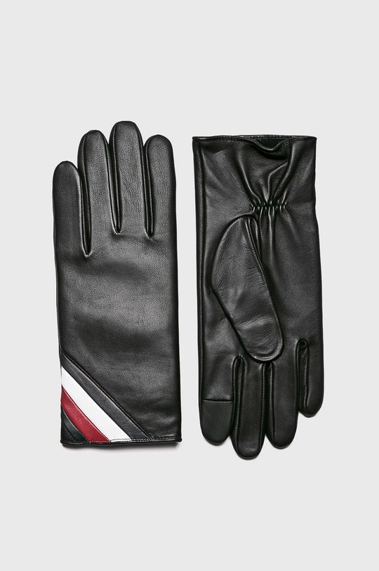 čierna Tommy Hilfiger - Kožené rukavice Pánsky