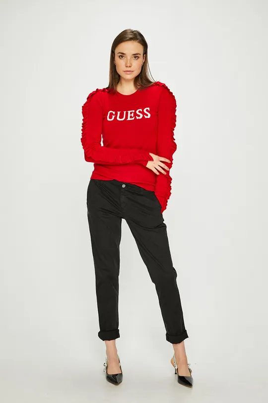 Guess Jeans - Pulóver piros