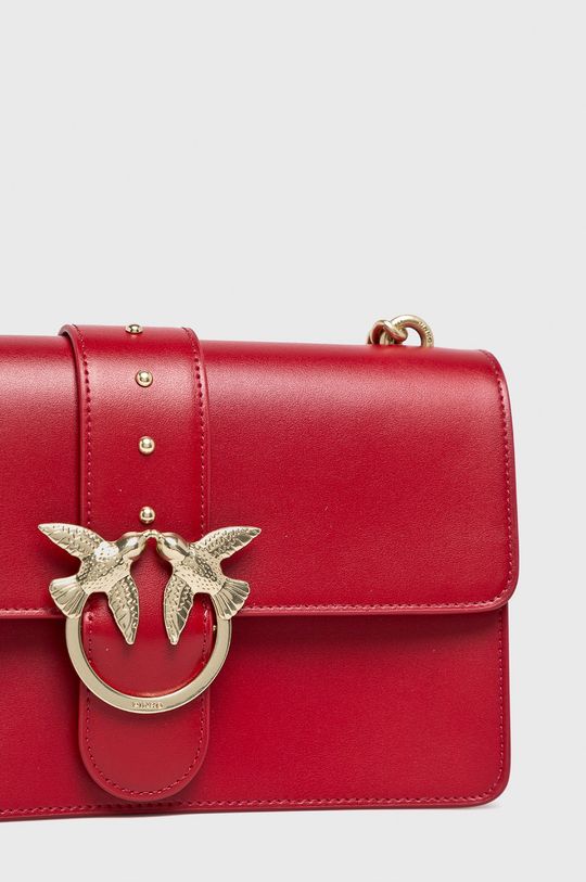 Pinko - Kožená kabelka červená