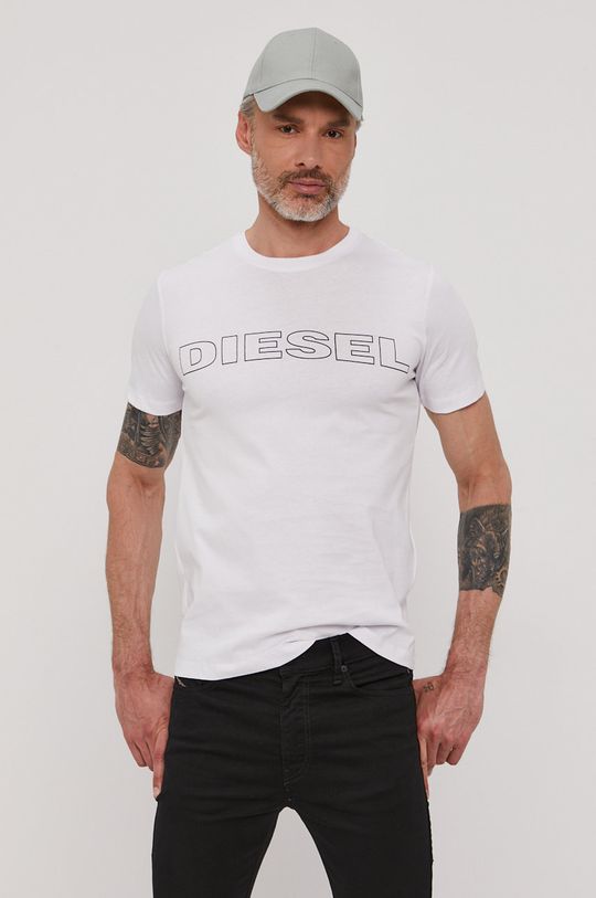 bílá Diesel - Tričko Pánský