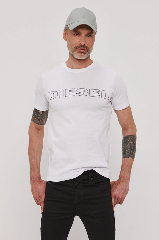 biały Diesel - T-shirt Męski