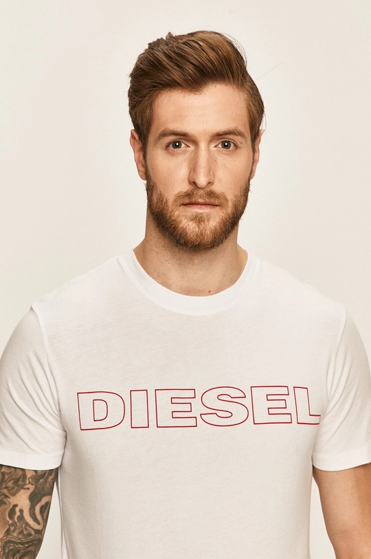 biały Diesel - T-shirt Męski