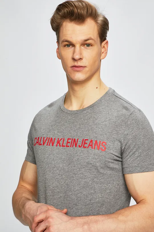 sivá Calvin Klein Jeans - Pánske tričko