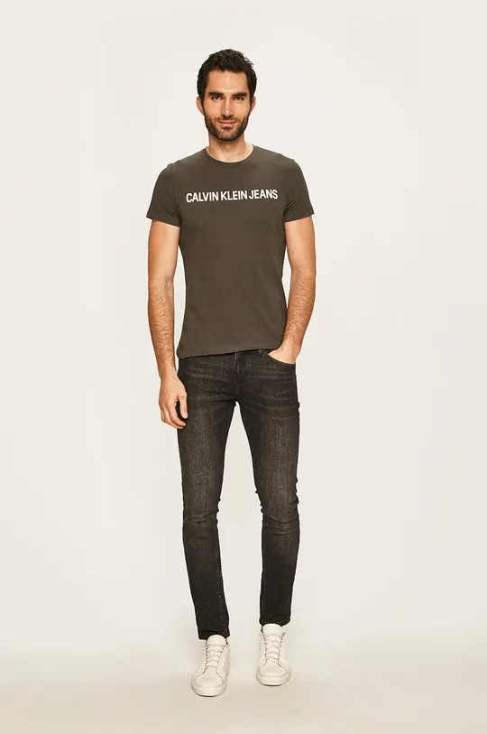 Calvin Klein Jeans - Футболка сірий