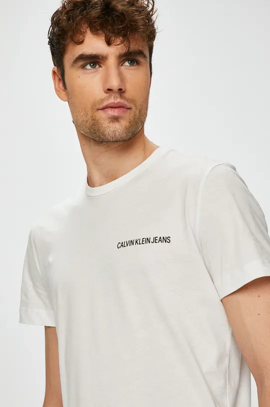 biela Calvin Klein Jeans - Pánske tričko