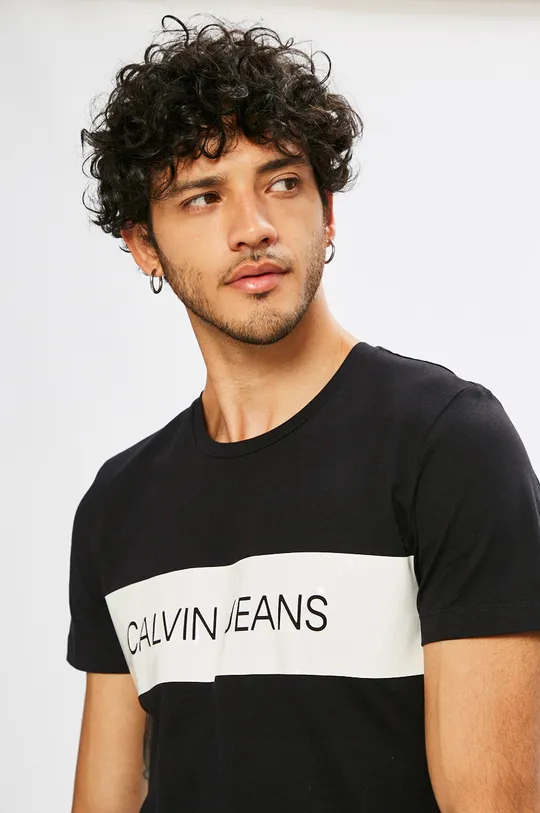 čierna Calvin Klein Jeans - Pánske tričko