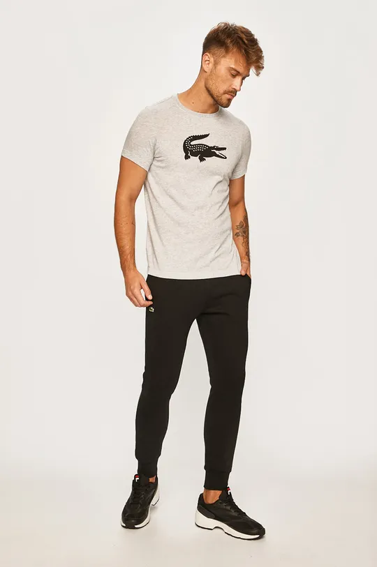 Lacoste - Pánske tričko sivá