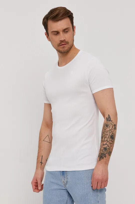 G-Star Raw t-shirt bawełniany (2-pack) D07205.124 biały