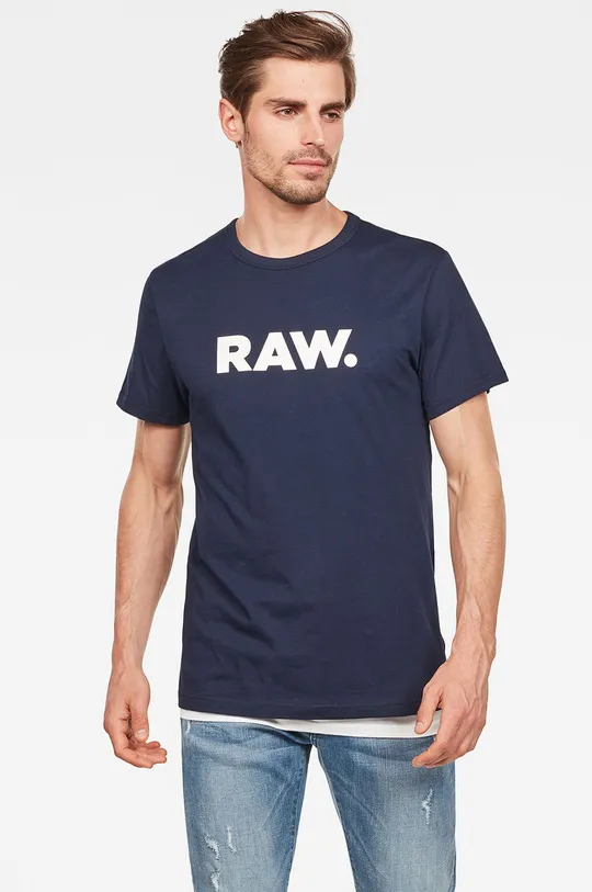tmavomodrá G-Star Raw - Pánske tričko Pánsky