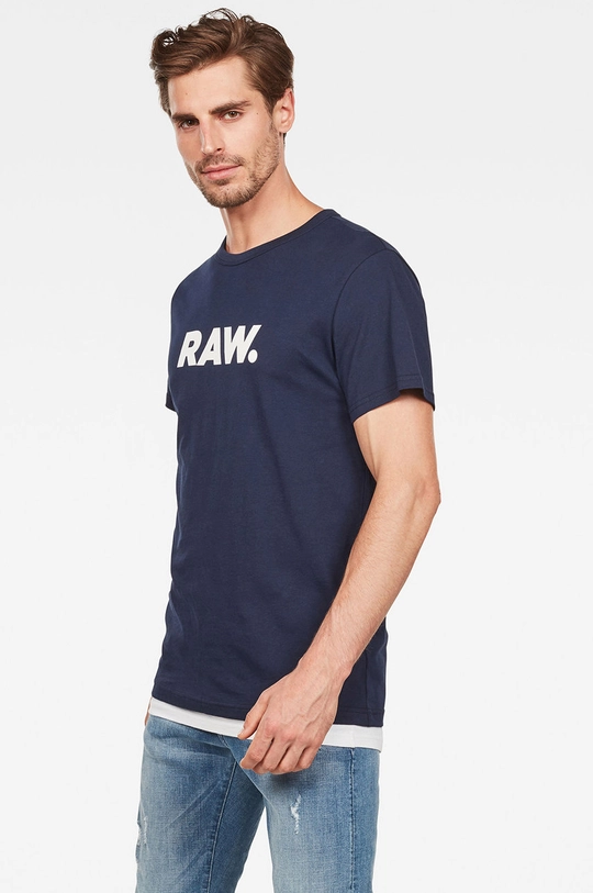 G-Star Raw - T-shirt D08512.8415 granatowy