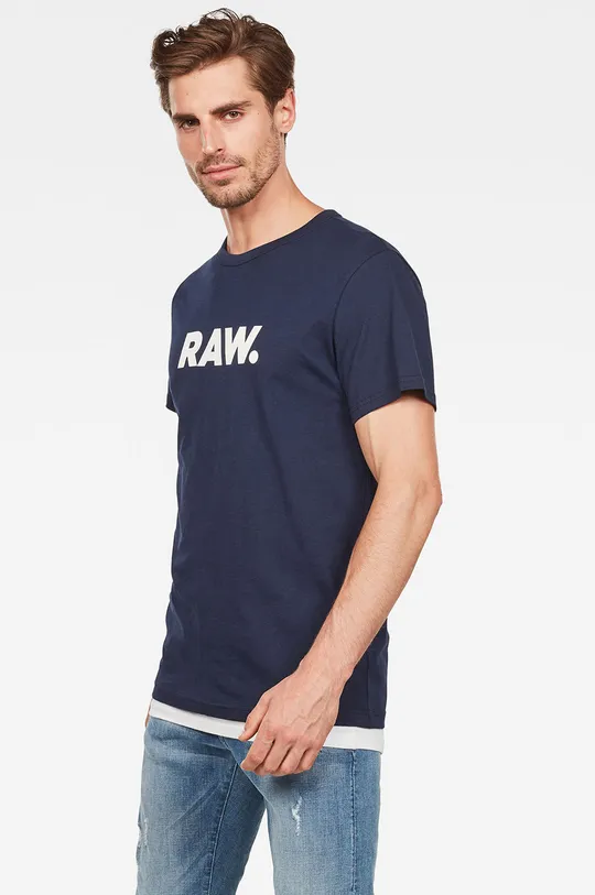 G-Star Raw T-shirt mornarsko modra