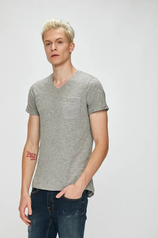 sivá Produkt by Jack & Jones - Pánske tričko Pánsky