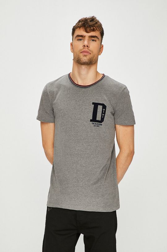 sivá Tom Tailor Denim - Pánske tričko Pánsky