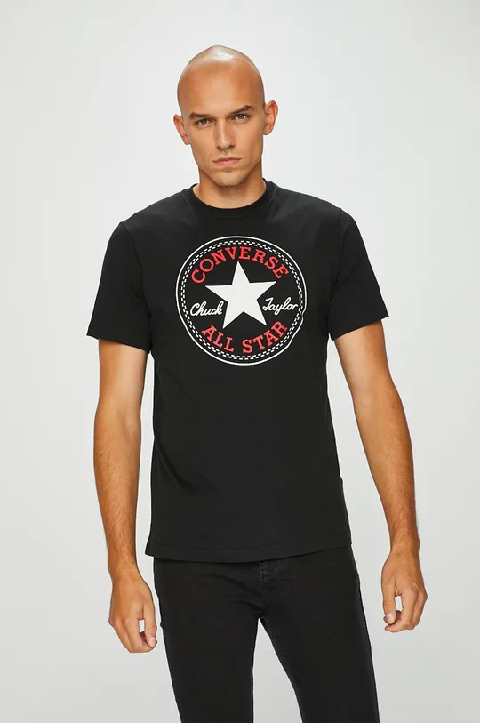 čierna Converse - Pánske tričko