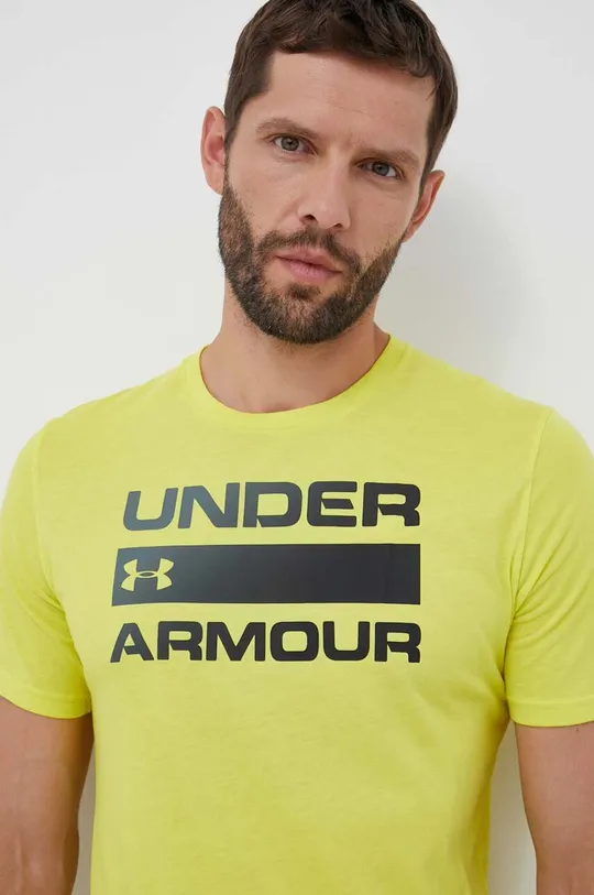 κίτρινο Μπλουζάκι Under Armour Ανδρικά