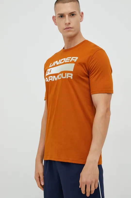 arancione Under Armour t-shirt Uomo