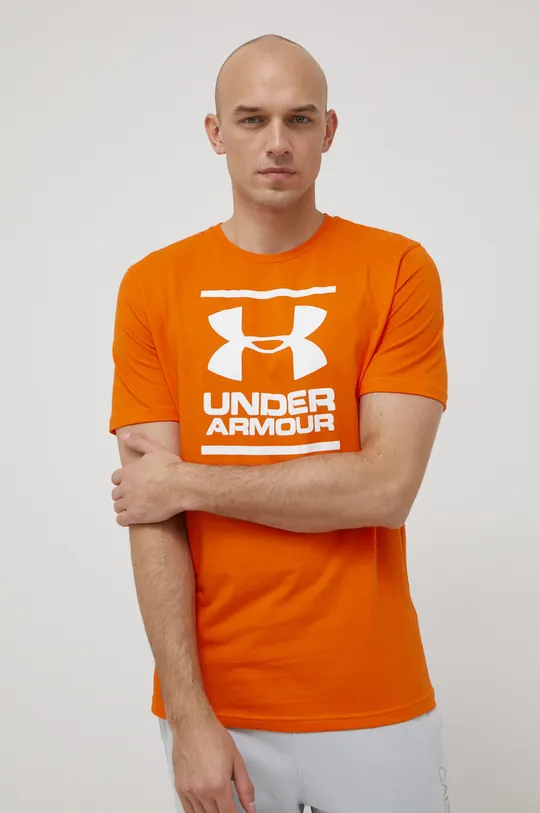 arancione Under Armour t-shirt funzionale Uomo