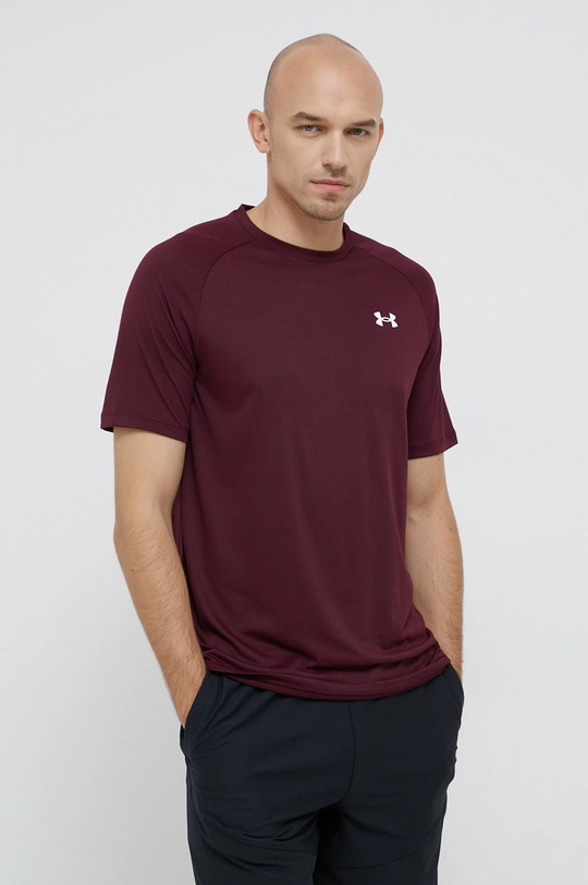 bordowy Under Armour t-shirt treningowy Tech 2.0 Męski