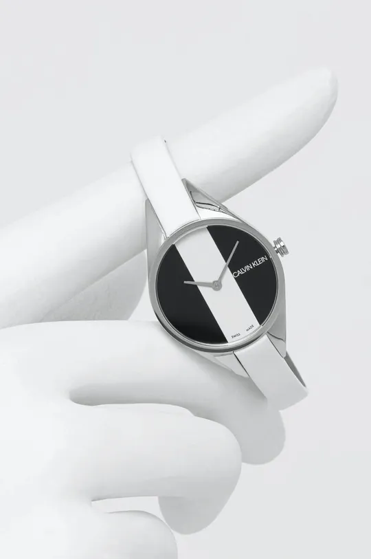 biały Calvin Klein - Zegarek K8P231L1 Damski