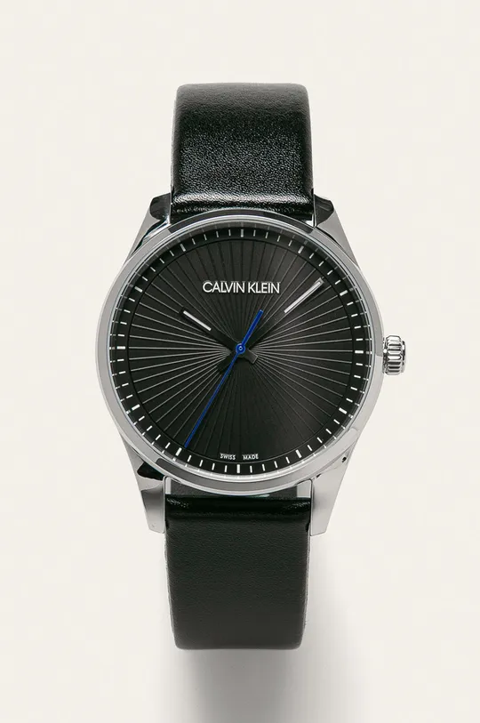 czarny Calvin Klein - Zegarek K8S211C1 Męski