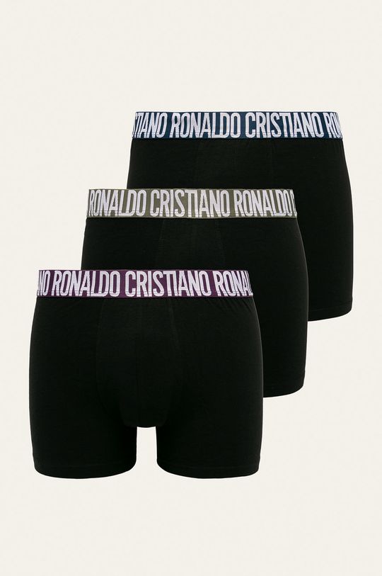 fekete CR7 Cristiano Ronaldo - Boxeralsó (3 darab) Férfi