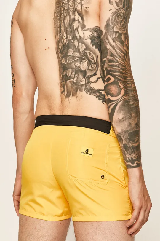Karl Lagerfeld - Szorty kąpielowe KL19MBS02 żółty