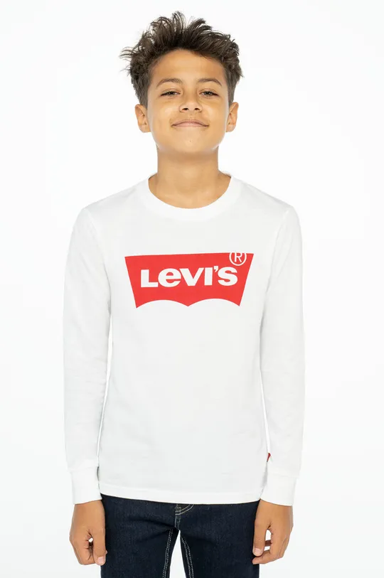 biela Levi's - Detské tričko s dlhým rukávom 86-176 cm Chlapčenský