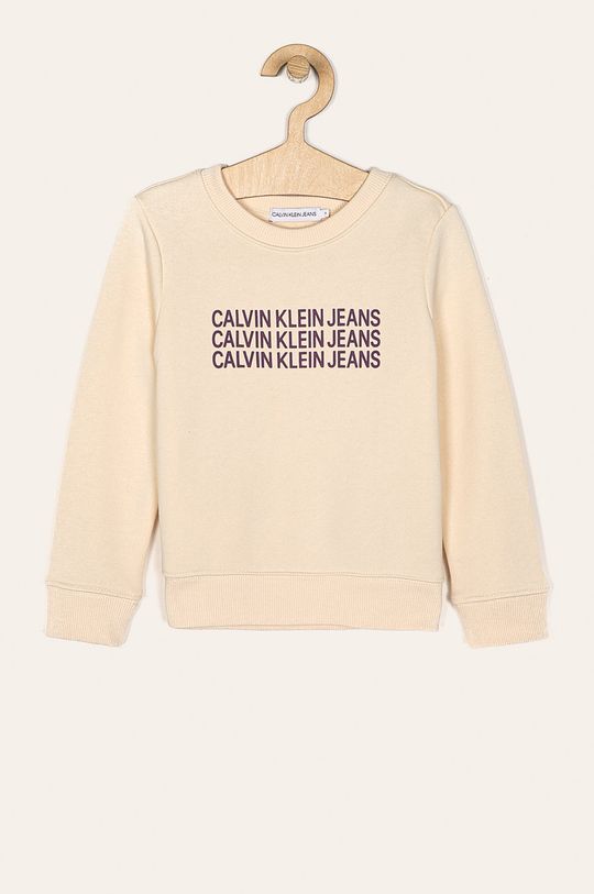 krémová Calvin Klein Jeans - Detská mikina 104-176 cm Dievčenský