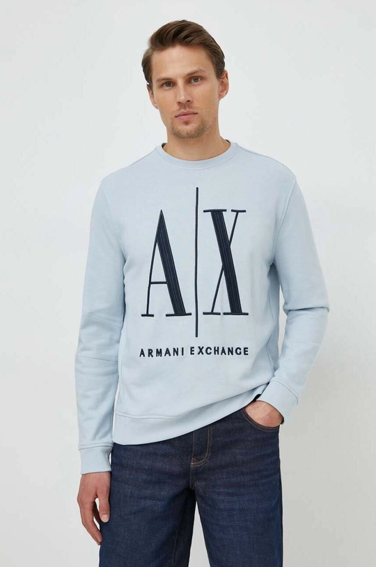 modrá Armani Exchange mikina Pánsky