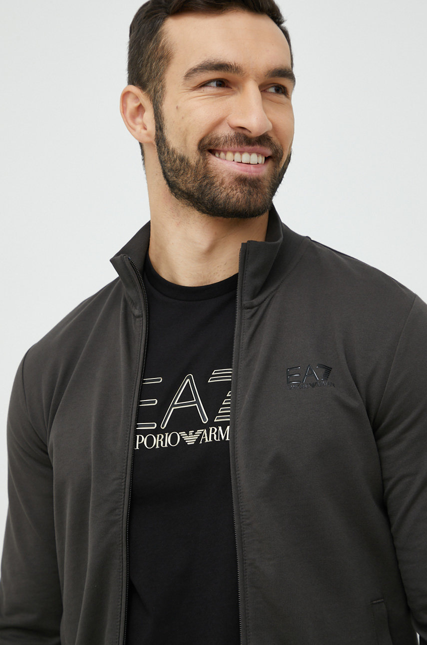 brudny zielony EA7 Emporio Armani bluza