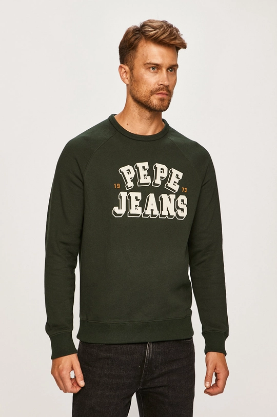 zielony Pepe Jeans - Bluza Linus Męski