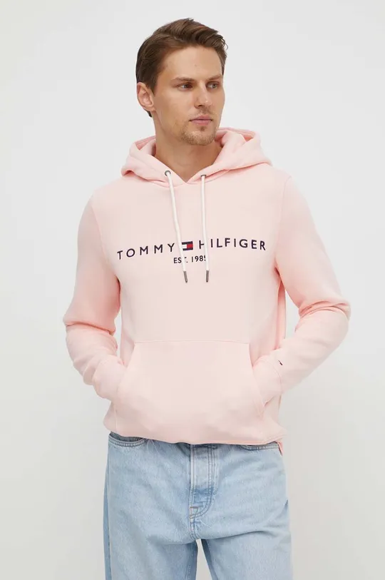 różowy Tommy Hilfiger bluza Męski