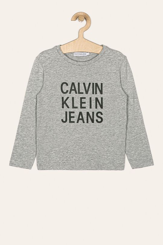 svetlosivá Calvin Klein Jeans - Detské tričko s dlhým rukávom 104-176 cm Chlapčenský